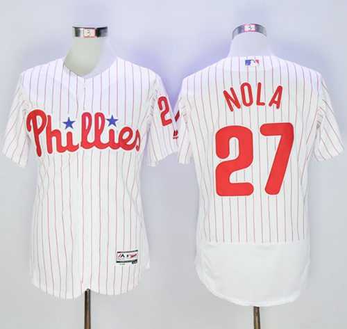 Philadelphia Phillies #27 Aaron Nola White(Red Strip) 2016 Flexbase Collection Stitched Jersey,We sell and wholesale Philadelphia Phillies #27 Aaron Nola White(Red Strip) 2016 Flexbase Collection Stitched Jersey on line form chian!